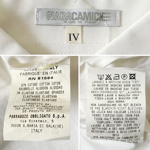 NaraCamicie white Cotton Shirt, Size 4 (of 1-5, L)‎ - Picture 3 of 10